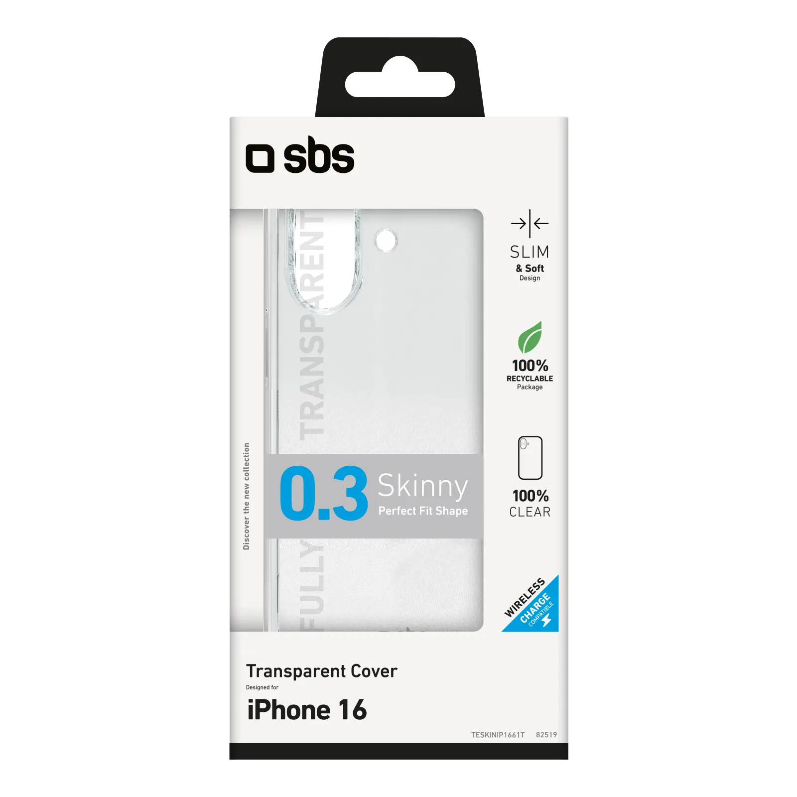 Etui SBS Skinny do iPhone 16 Przezroczysty