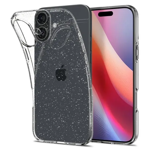Etui Spigen Liquid Crystal Glitter do iPhone 16 Plus Przezroczysty