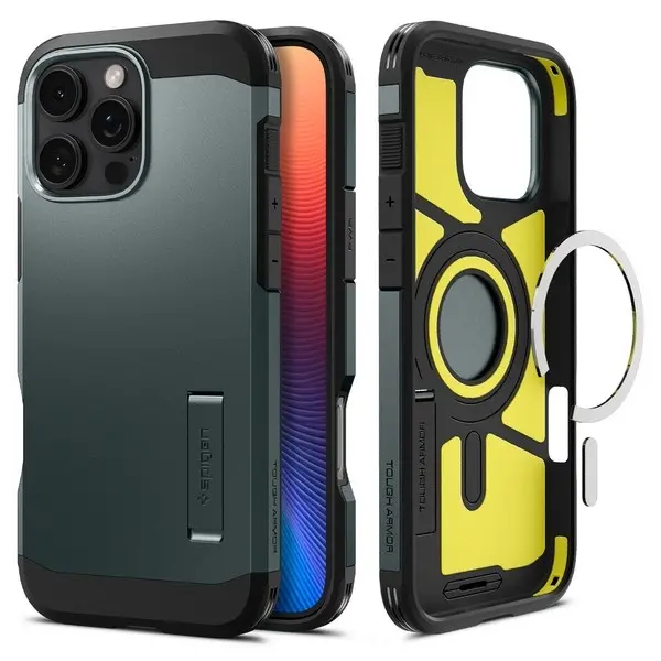 Etui Spigen Tough Armor MagSafe do iPhone 16 Pro Zielony