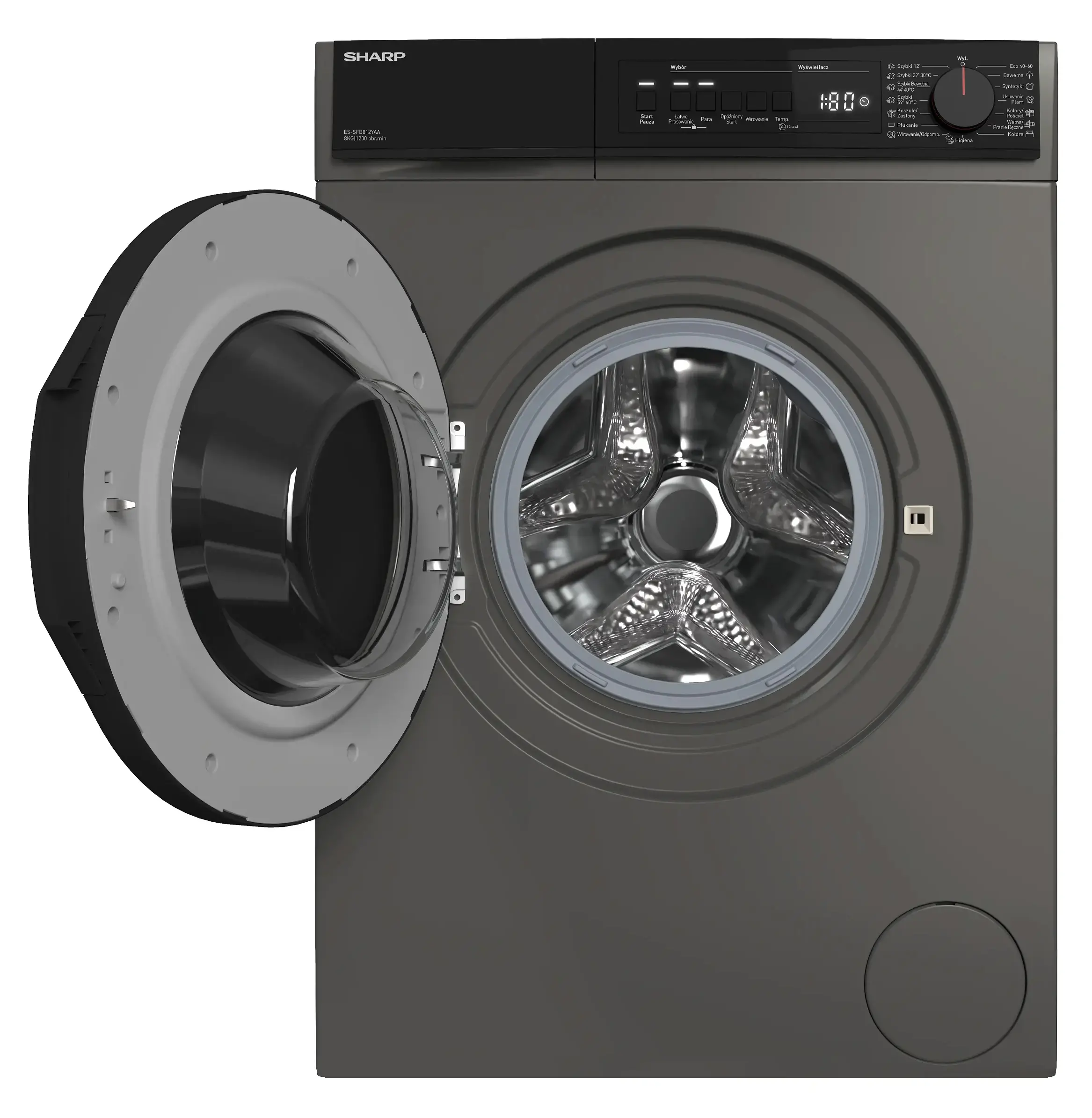 Pralka Sharp ES-SFB812YAA-PL Slim 8kg 1200obr/min