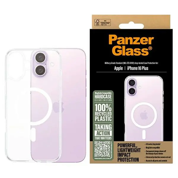 Etui PanzerGlass HardCase MagSafe do iPhone 16 Plus Przezroczysty