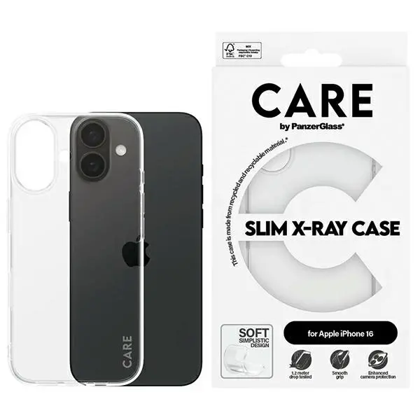 Etui PanzerGlass X-Ray Soft Basic Case do iPhone 16 Przezroczysty