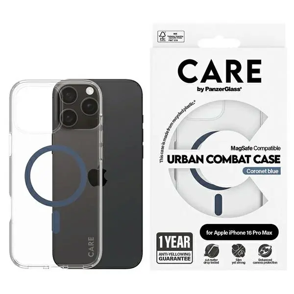Etui PanzerGlass Flagship Case MagSafe do iPhone 16 Pro Max Niebieski