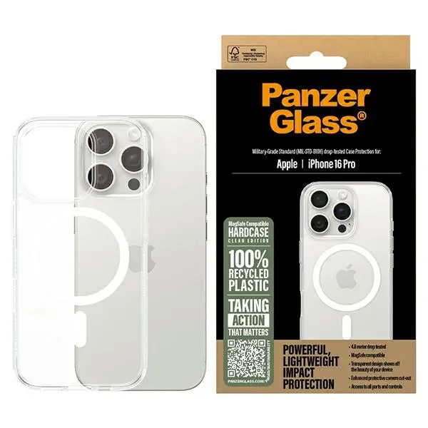 Etui PanzerGlass HardCase MagSafe do iPhone 16 Pro Przezroczysty