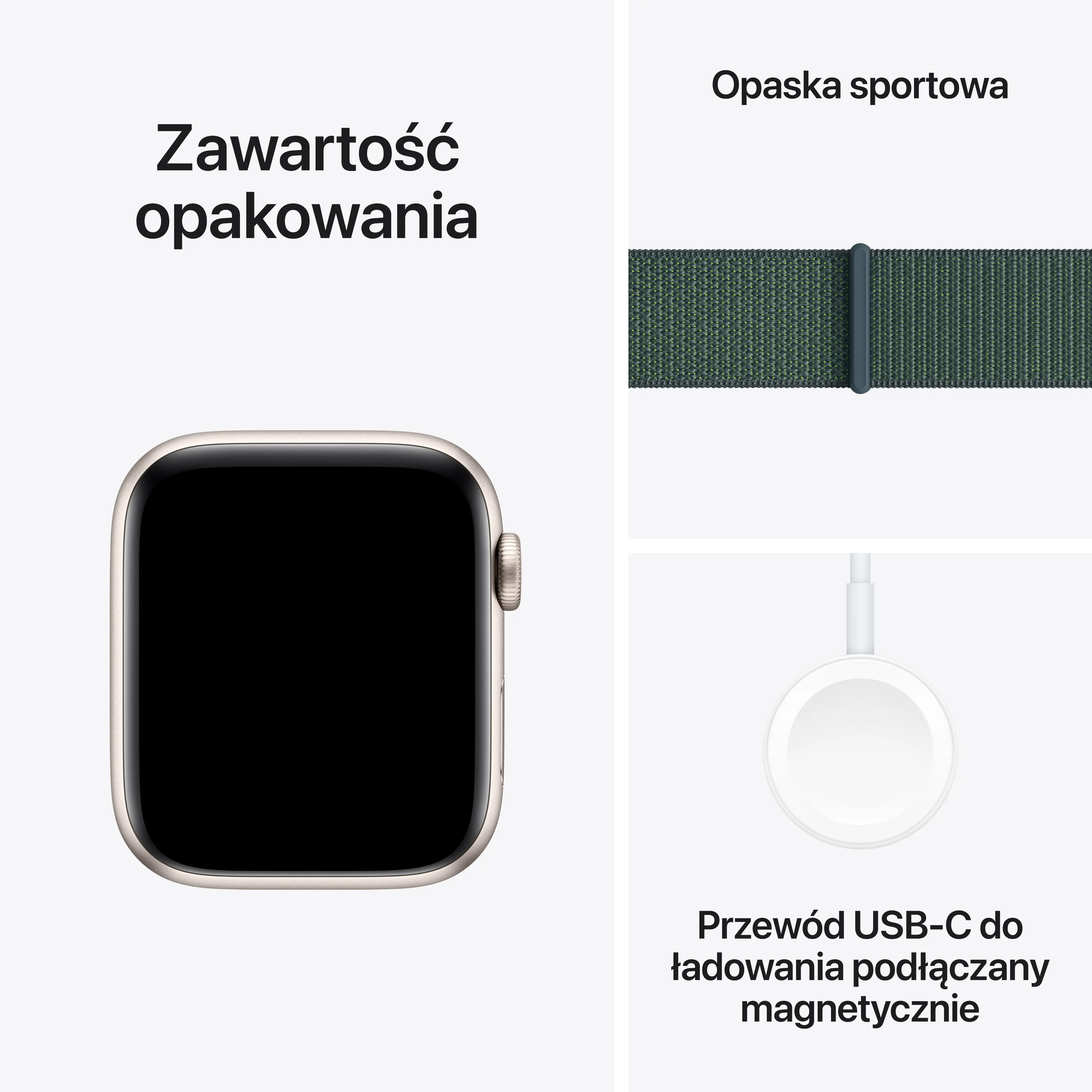 Apple Watch SE 2gen GPS + Cellular koperta 40mm z aluminium Księżycowa poświata opaska sportowa Górskie jezioro