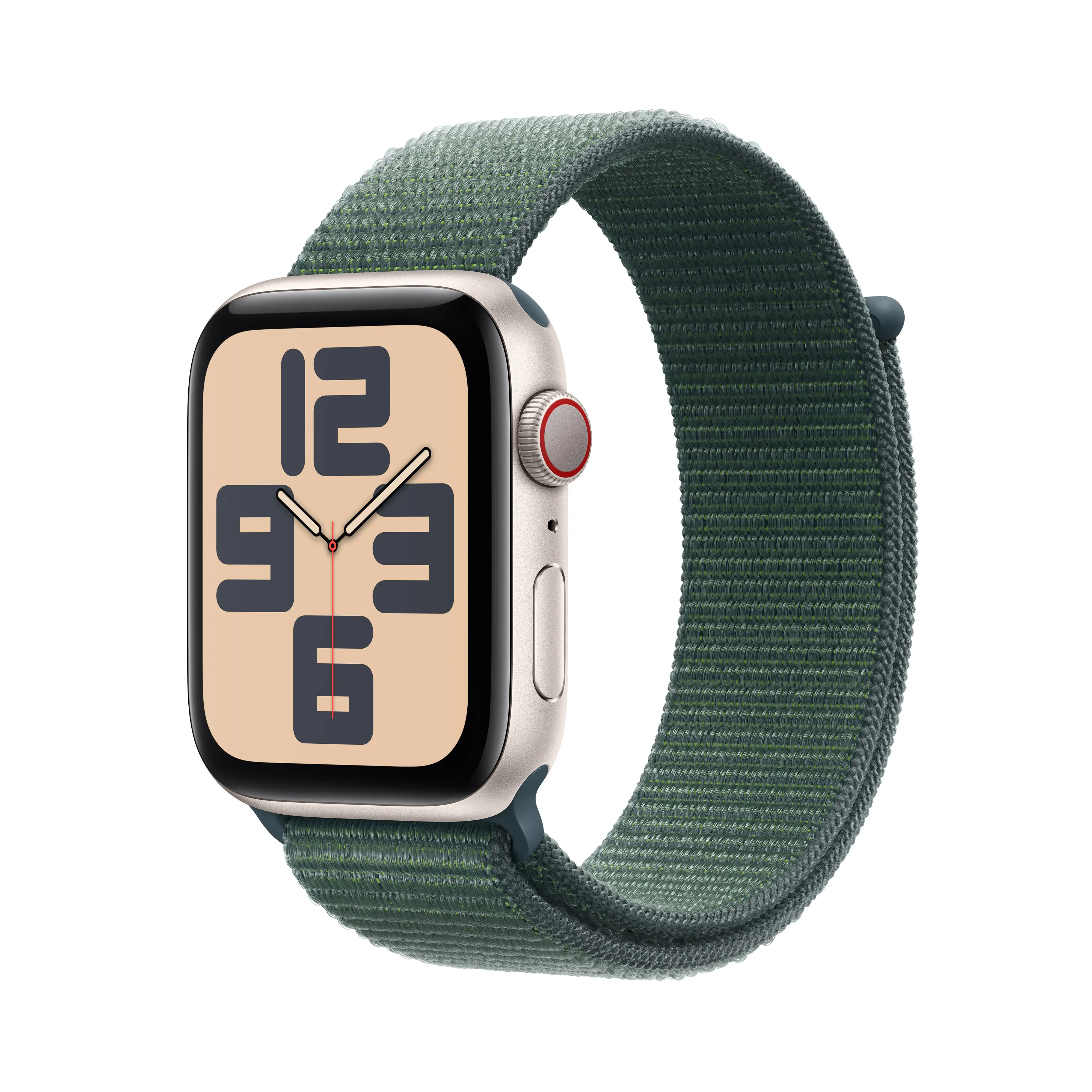 Apple Watch SE 2gen GPS + Cellular koperta 40mm z aluminium Księżycowa poświata opaska sportowa Górskie jezioro