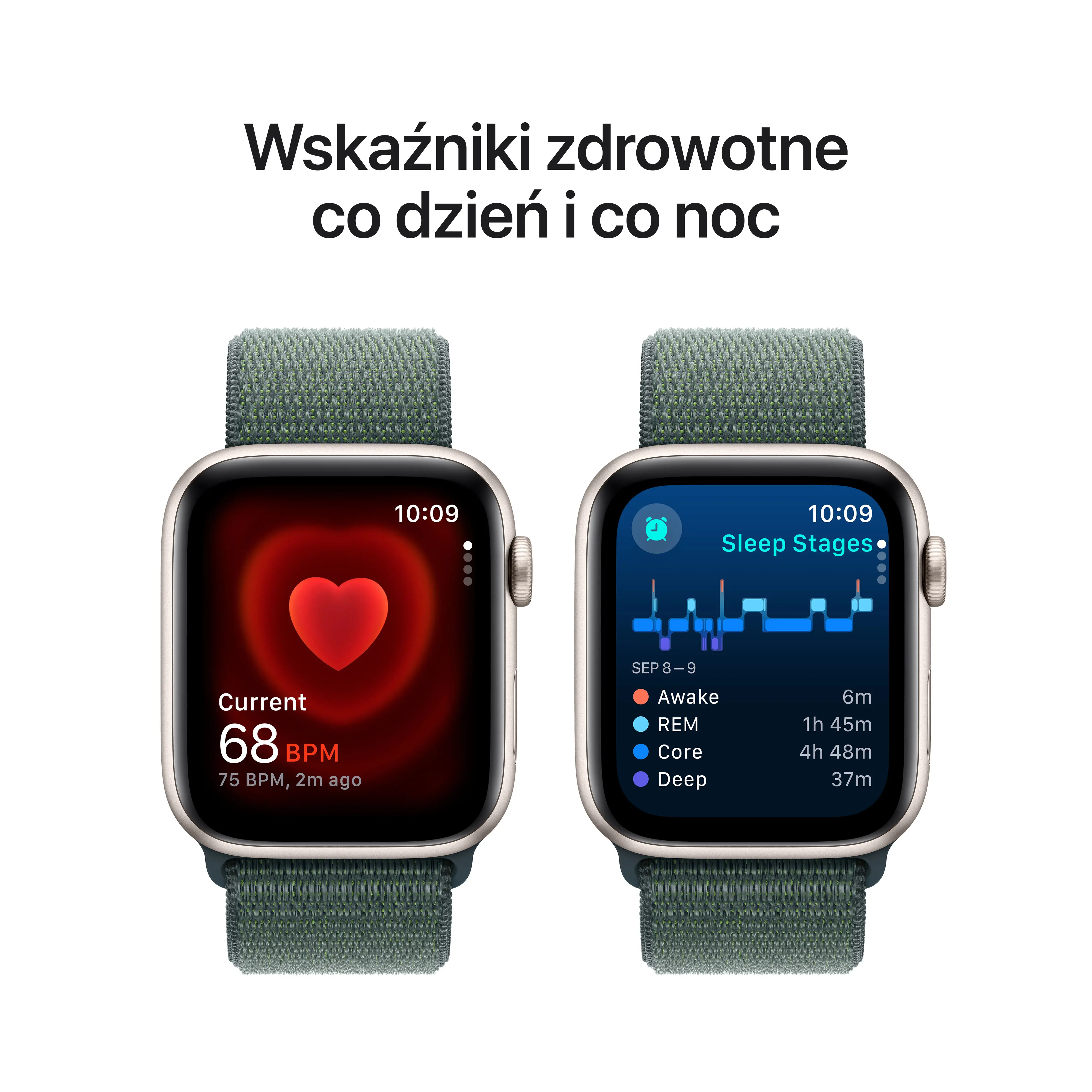 Apple Watch SE 2gen GPS + Cellular koperta 40mm z aluminium Księżycowa poświata opaska sportowa Górskie jezioro