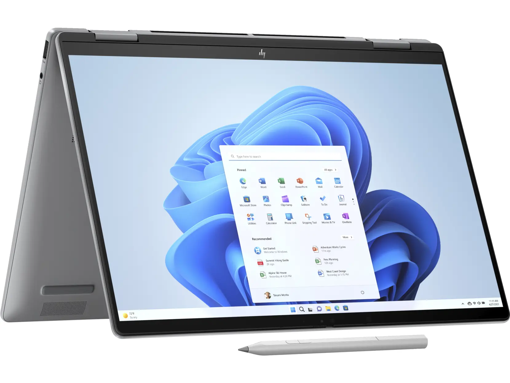 Laptop 2w1 HP Envy x360 14-fa0222nw 14" R5 8640HS 16GB RAM 512GB Dysk SSD Win11 Srebrny
