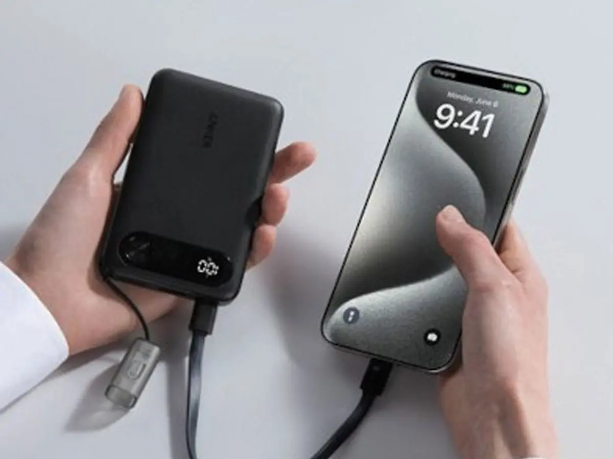 Powerbank Anker Powercore (A1257G11) 10000mAH PD 22.5W Wbudowany kabel USB-C Czarny
