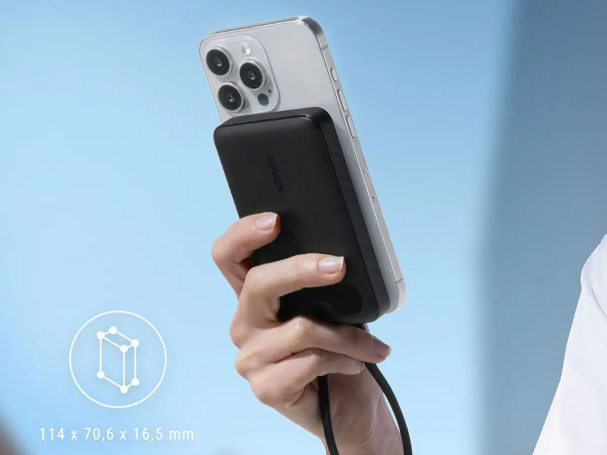 Powerbank Anker Powercore (A1257G11) 10000mAH PD 22.5W Wbudowany kabel USB-C Czarny