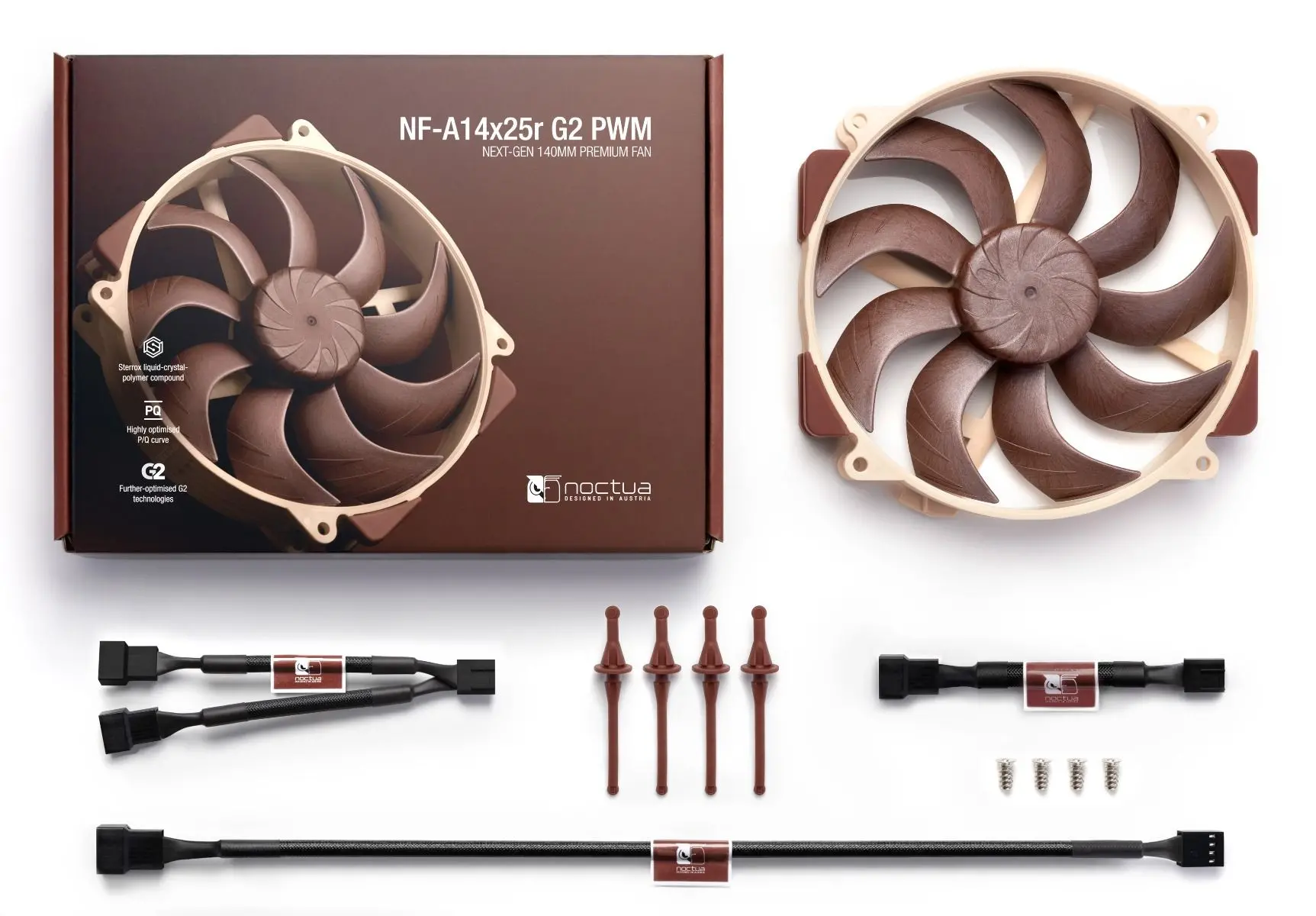 Wentylator Noctua NF-A14x25(r) G2 Beżowy