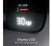 Ładowarka sieciowa SBS LCD GaN PD 30W USB-C USB-A Czarny