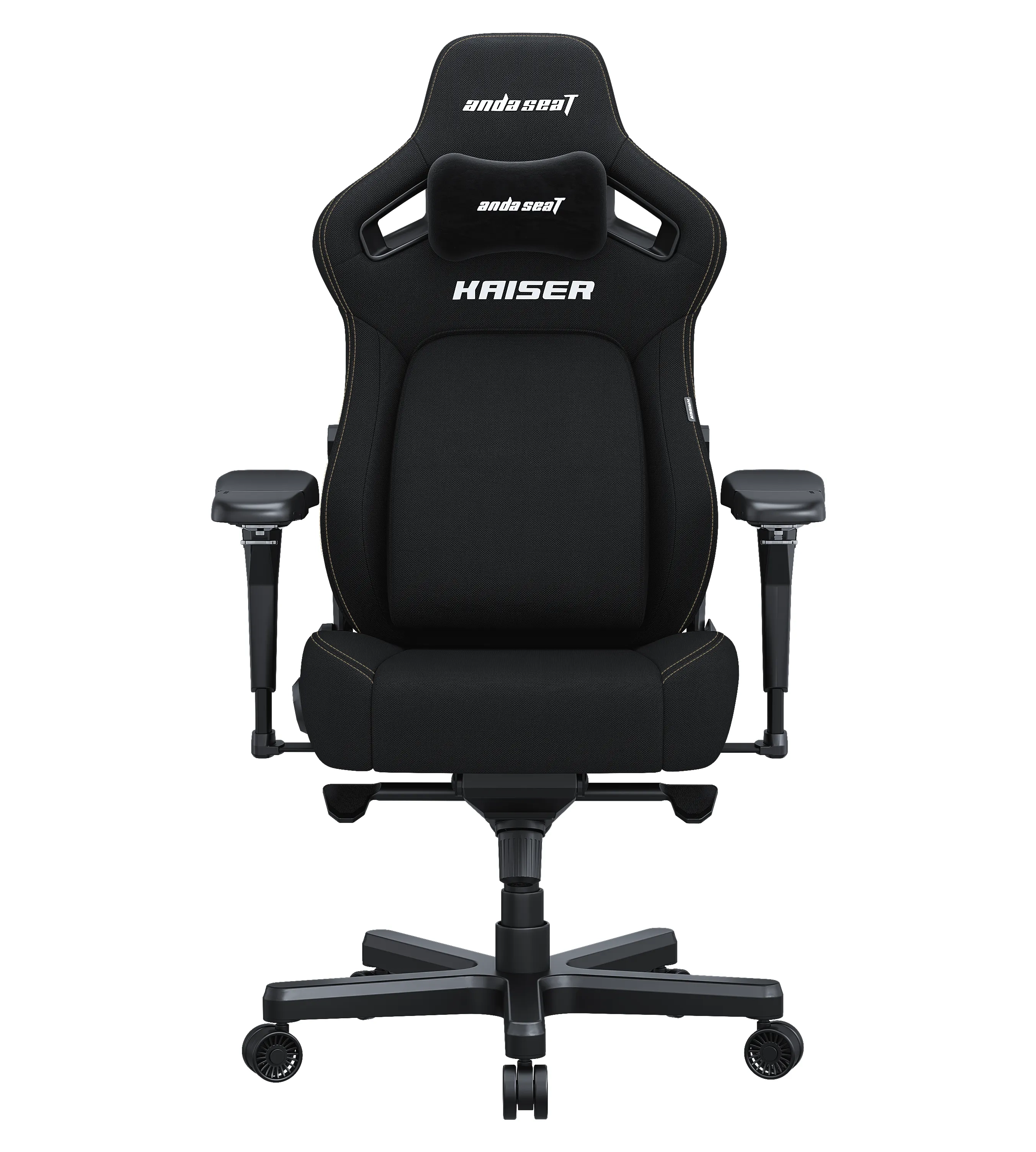 Fotel Anda Seat Kaiser 4 XL Gamingowy do 200kg Tkanina Lniana Czarny