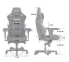 Fotel Anda Seat Kaiser 4 XL Gamingowy do 200kg Tkanina Lniana Czarny