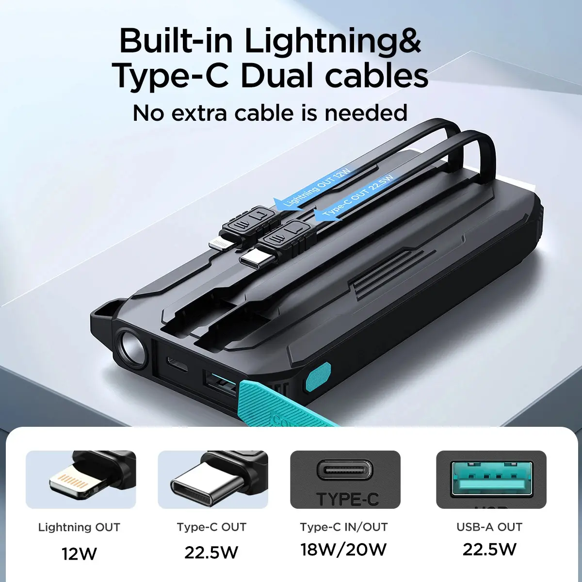 Powerbank Joyroom JR-L017 10000mAh 22,5W Czarny