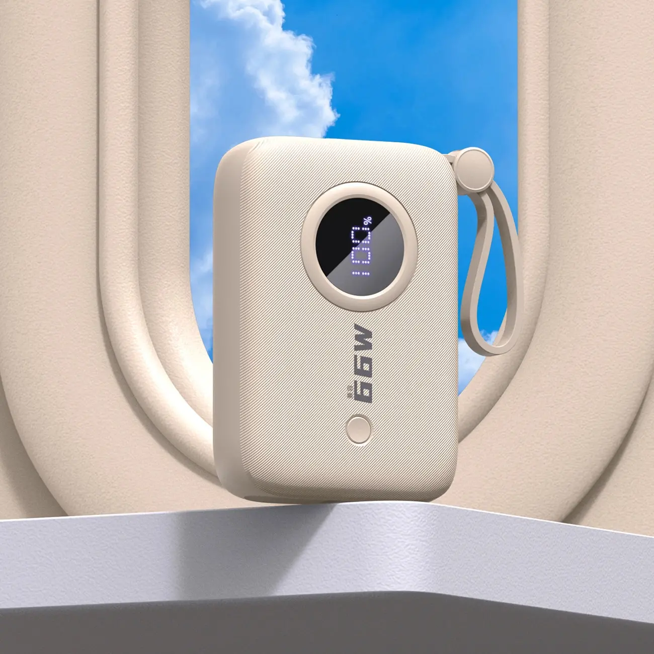 Powerbank Dudao K14 10000mAh 22,5W Beżowy