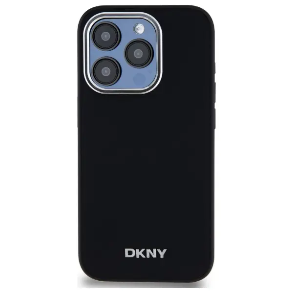 Etui DKNY Plain Logo MagSafe do iPhone 15 Pro Max Czarny