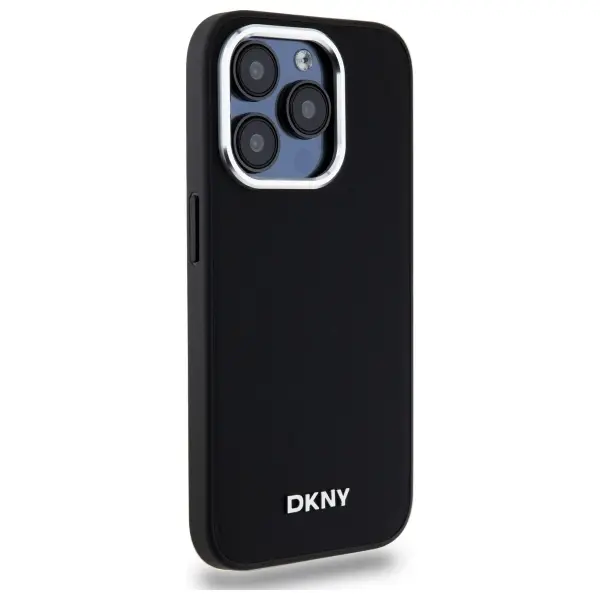 Etui DKNY Plain Logo MagSafe do iPhone 15 Pro Max Czarny