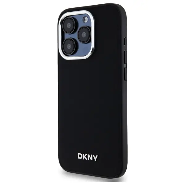 Etui DKNY Plain Logo MagSafe do iPhone 15 Pro Max Czarny