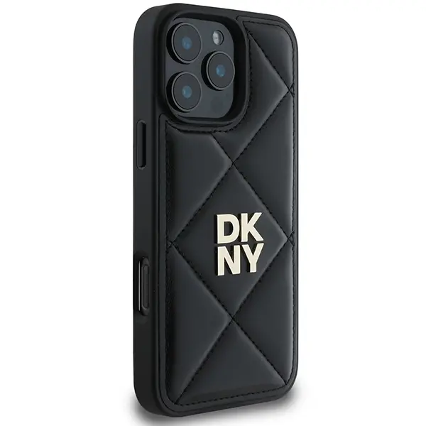 Etui DKNY Quilted Stack Logo do iPhone 16 Pro Max Czarny
