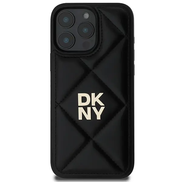 Etui DKNY Quilted Stack Logo do iPhone 16 Pro Max Czarny