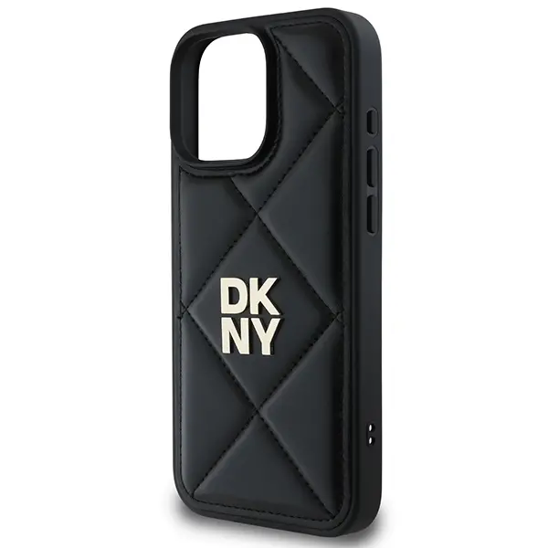 Etui DKNY Quilted Stack Logo do iPhone 16 Pro Max Czarny