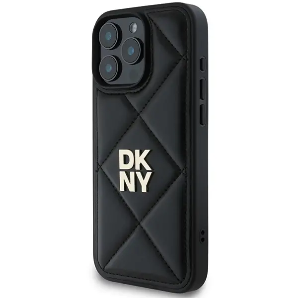 Etui DKNY Quilted Stack Logo do iPhone 16 Pro Max Czarny