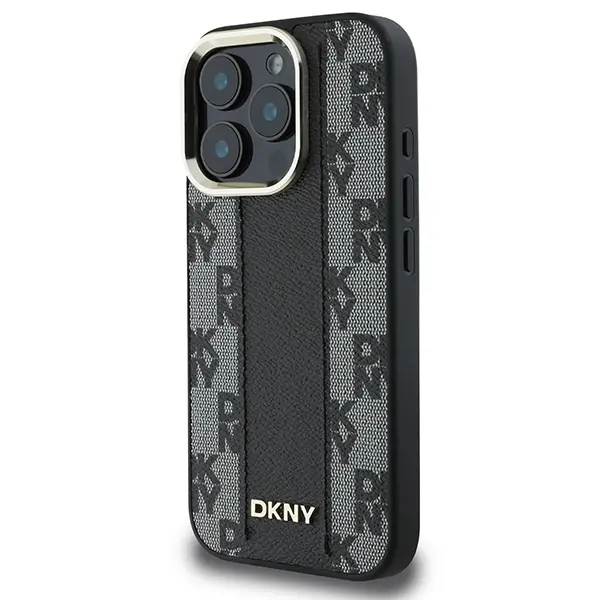 Etui DKNY Checkered Pattern MagSafe do iPhone 16 Pro Czarny