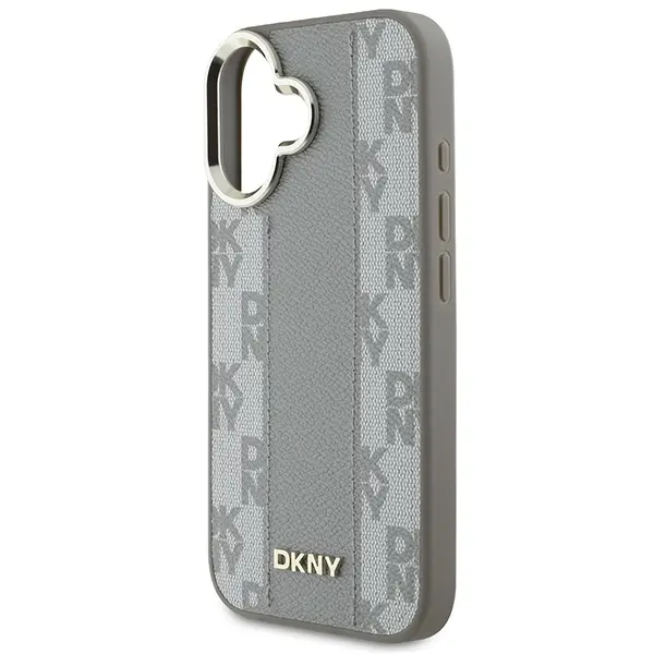 Etui DKNY Checkered Pattern MagSafe do iPhone 16 Beżowy