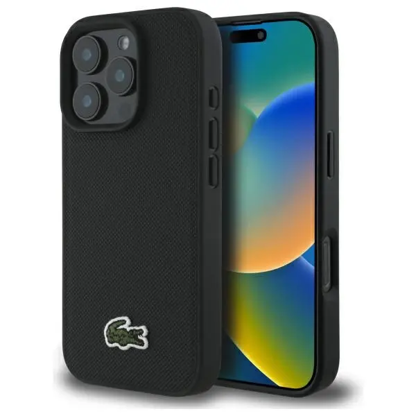 Etui Lacoste Iconic Petit Pique MagSafe do iPhone 16 Pro Max Czarny