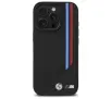 Etui BMW M Meshed Tricolor Stripes MagSafe do iPhone 16 Pro Max Czarny