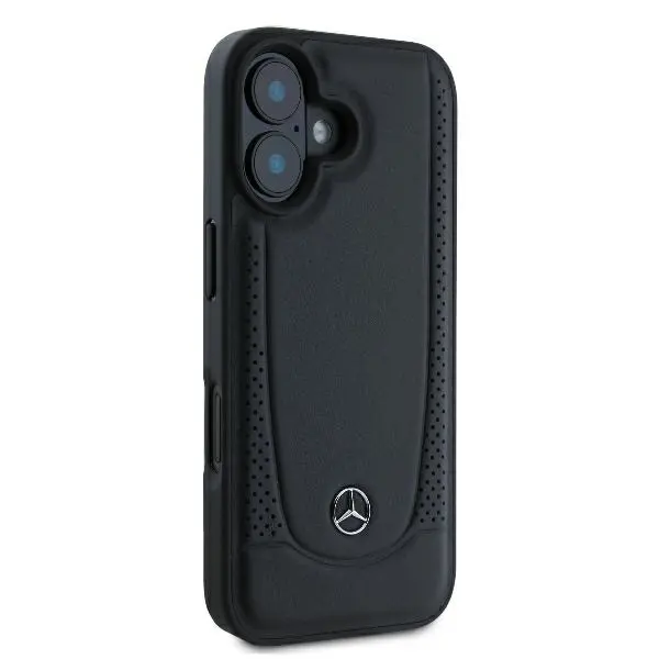 Etui Mercedes-Benz Leather Urban do iPhone 16 Czarny