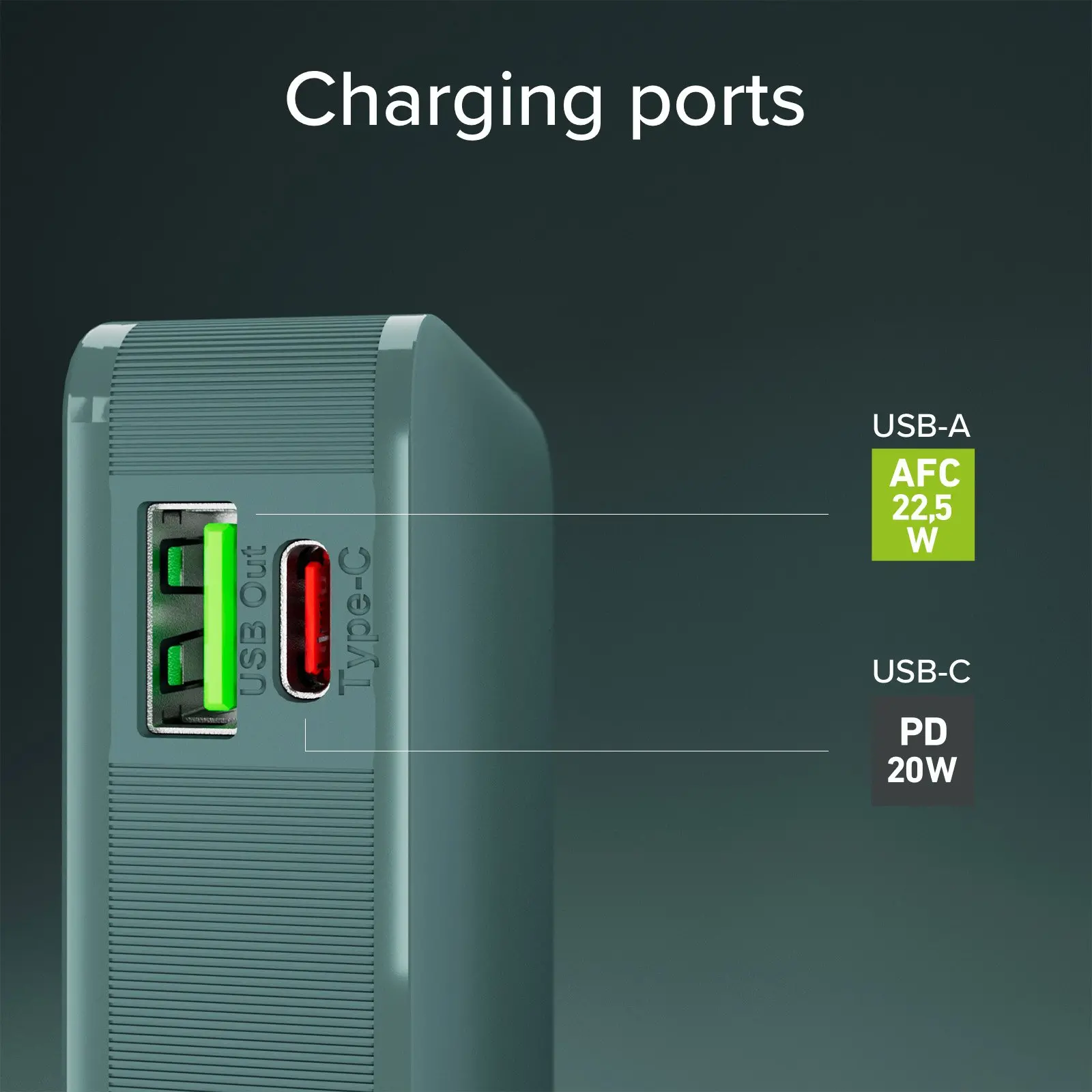 Powerbank SBS TTBB10000LCDTCPD20A 10000mAh PD 20W Wbudowany kabel USB-C Cyjan
