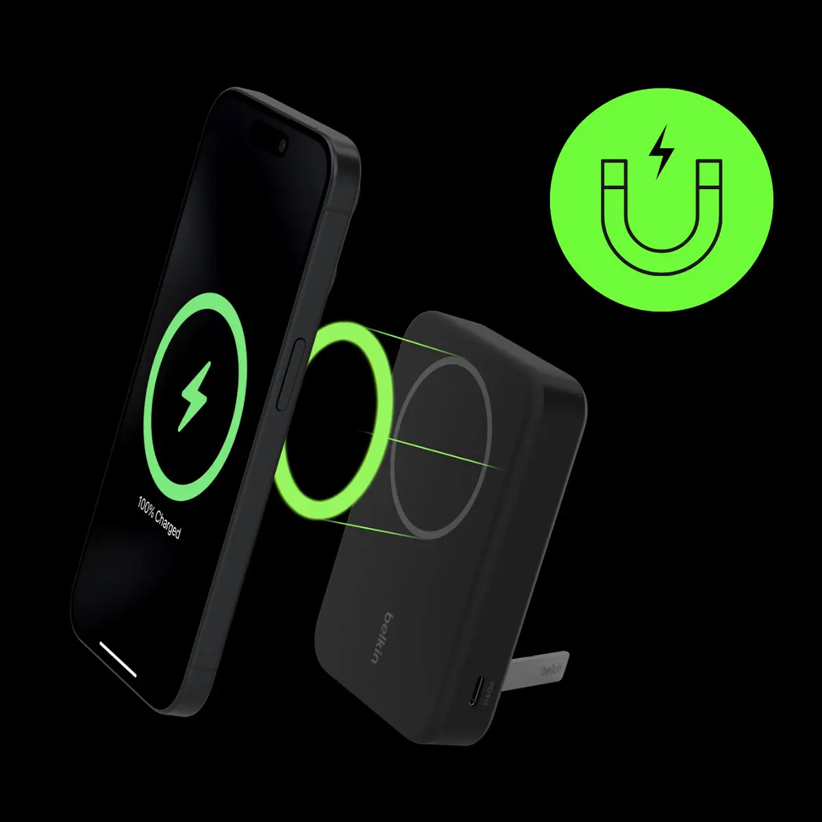 Powerbank Belkin BPD008BTBK BoostCharge Pro Magnetic 10000mAh,15W Qi2, MagSafe Czarny