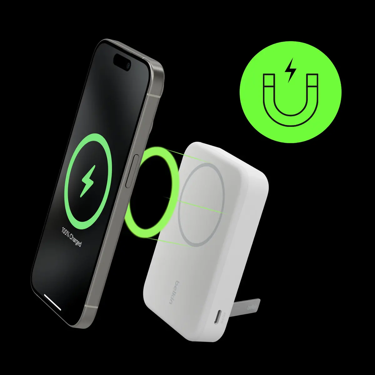 Powerbank Belkin BPD008BTWH BoostCharge Pro Magnetic 10000mAh,15W Qi2, MagSafe Biały