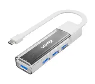 Unitek dwukierunkowy USB C/USB A 5Gbps 4x USB A biały