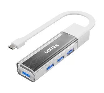 Hub USB Unitek dwukierunkowy USB C/USB A 5Gbps 4x USB A biały