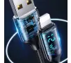 Kabel USAMS USB do Lightning LED 2.4A Fast Charging 1,2m Czarny