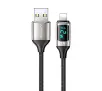 Kabel USAMS USB do Lightning LED 2.4A Fast Charging 1,2m Czarny
