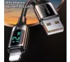 Kabel USAMS USB do Lightning LED 2.4A Fast Charging 1,2m Czarny