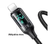 Kabel USAMS USB do Lightning LED 2.4A Fast Charging 1,2m Czarny