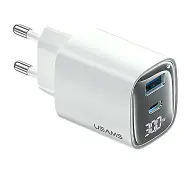 USAMS 30W GaN USB-C/USB-A Fast Charging XC Series Biały