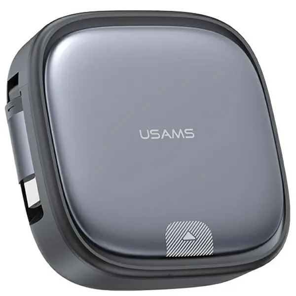 Kabel USAMS 3w1 USB-C do microUSB/USB-C/Lightning 60W Stalowy