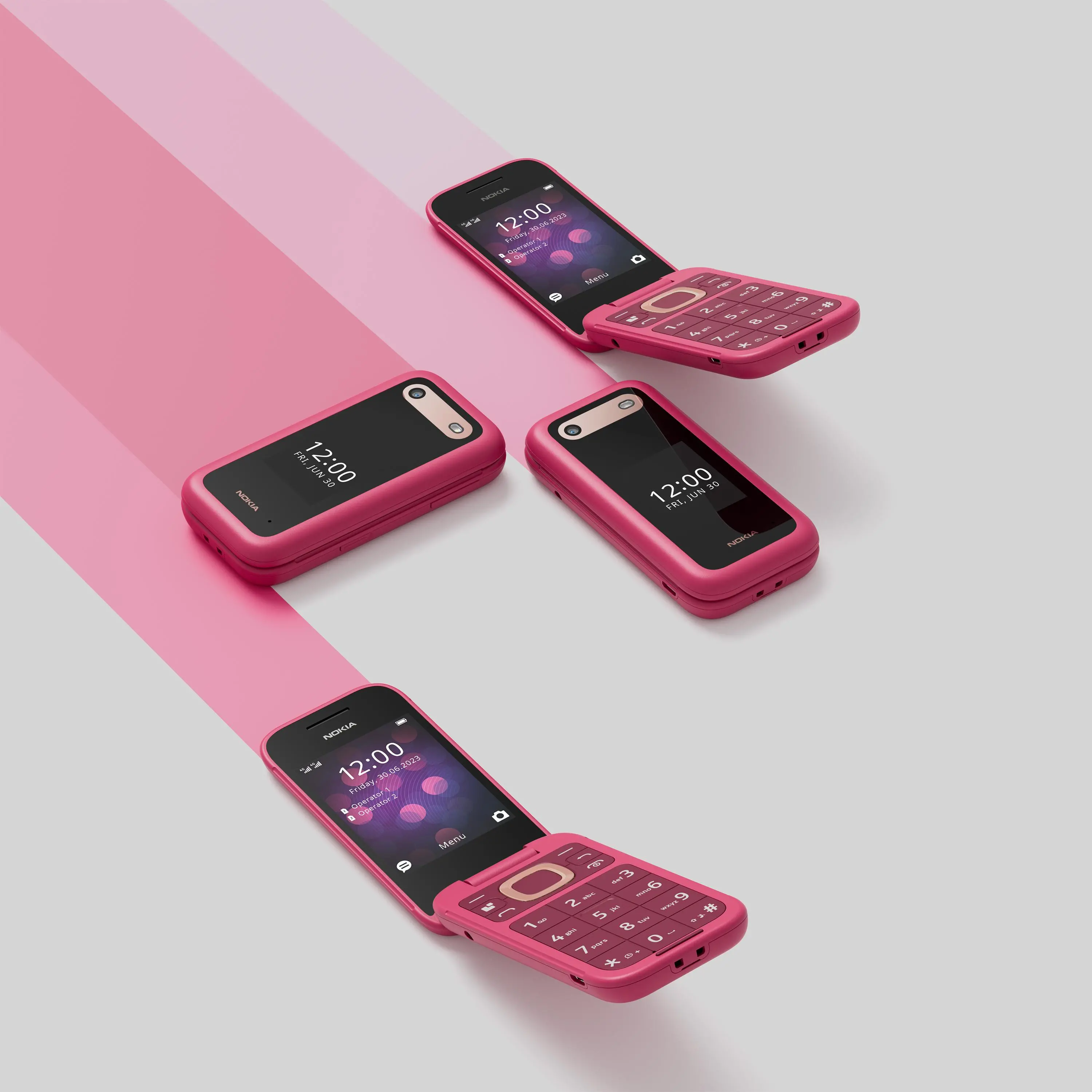Telefon Nokia 2660 Flip 4G 2,8" 0.3Mpix Różowy