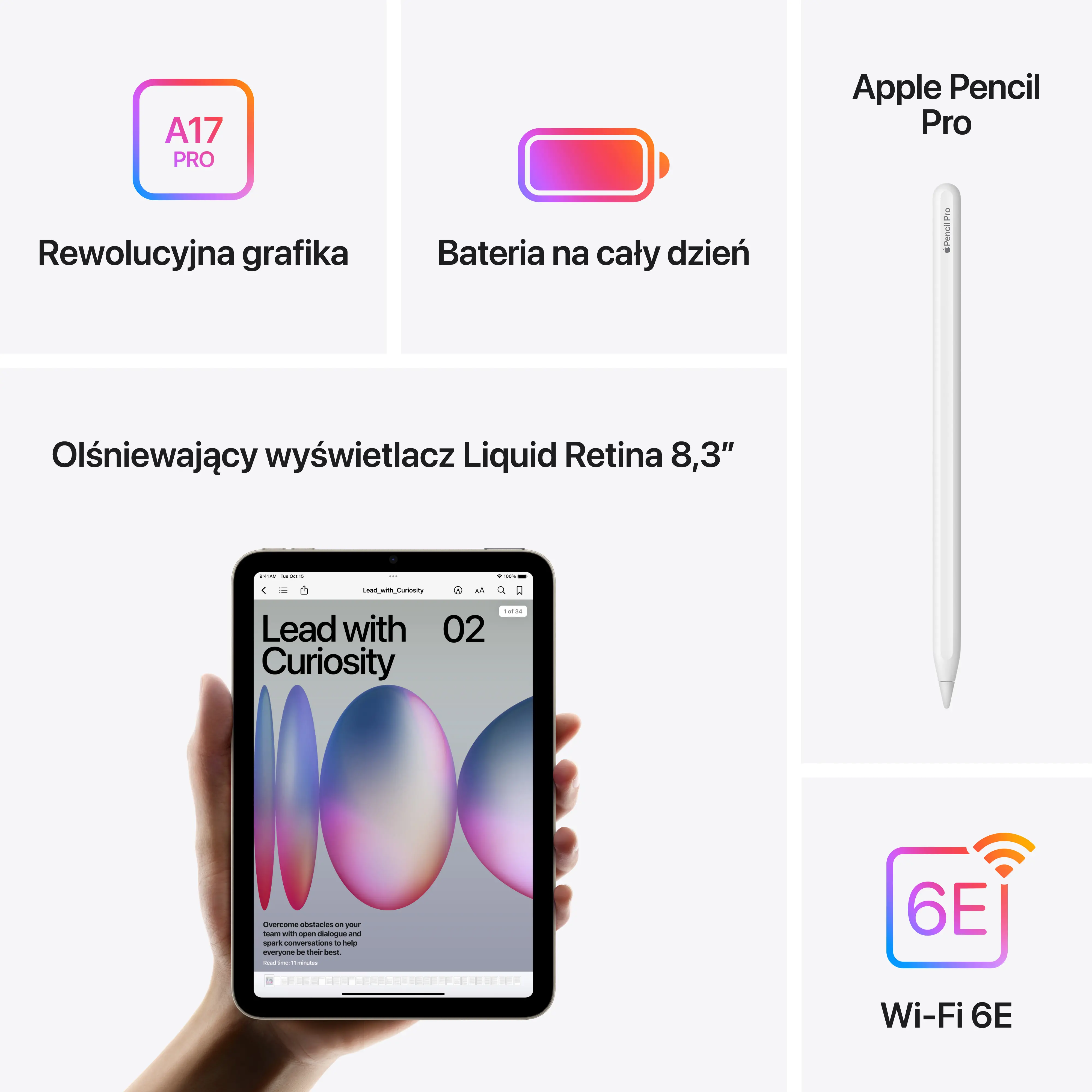 Apple iPad mini 7 gen 8,3" 256GB Wi-Fi Gwiezdna szarość