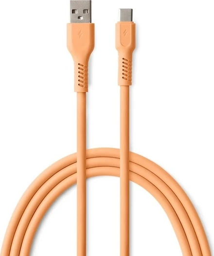 Kabel Colorum USB-A do USB-C 3A CK60 1,8m Pomarańczowy
