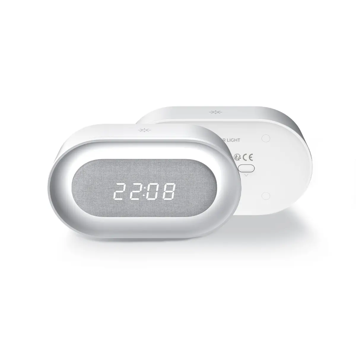 Budzik Forever FNL-07 AKSEL z lampką LED Biały