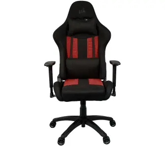 Fotel Corsair TC100 RELAXED Fabric Gamingowy do 120kg Tkanina Szaro-czerwony