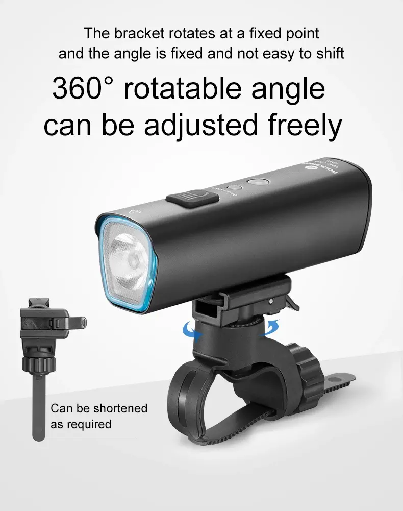 Lampka rowerowa przednia RockBros V9M-1000 Czarny