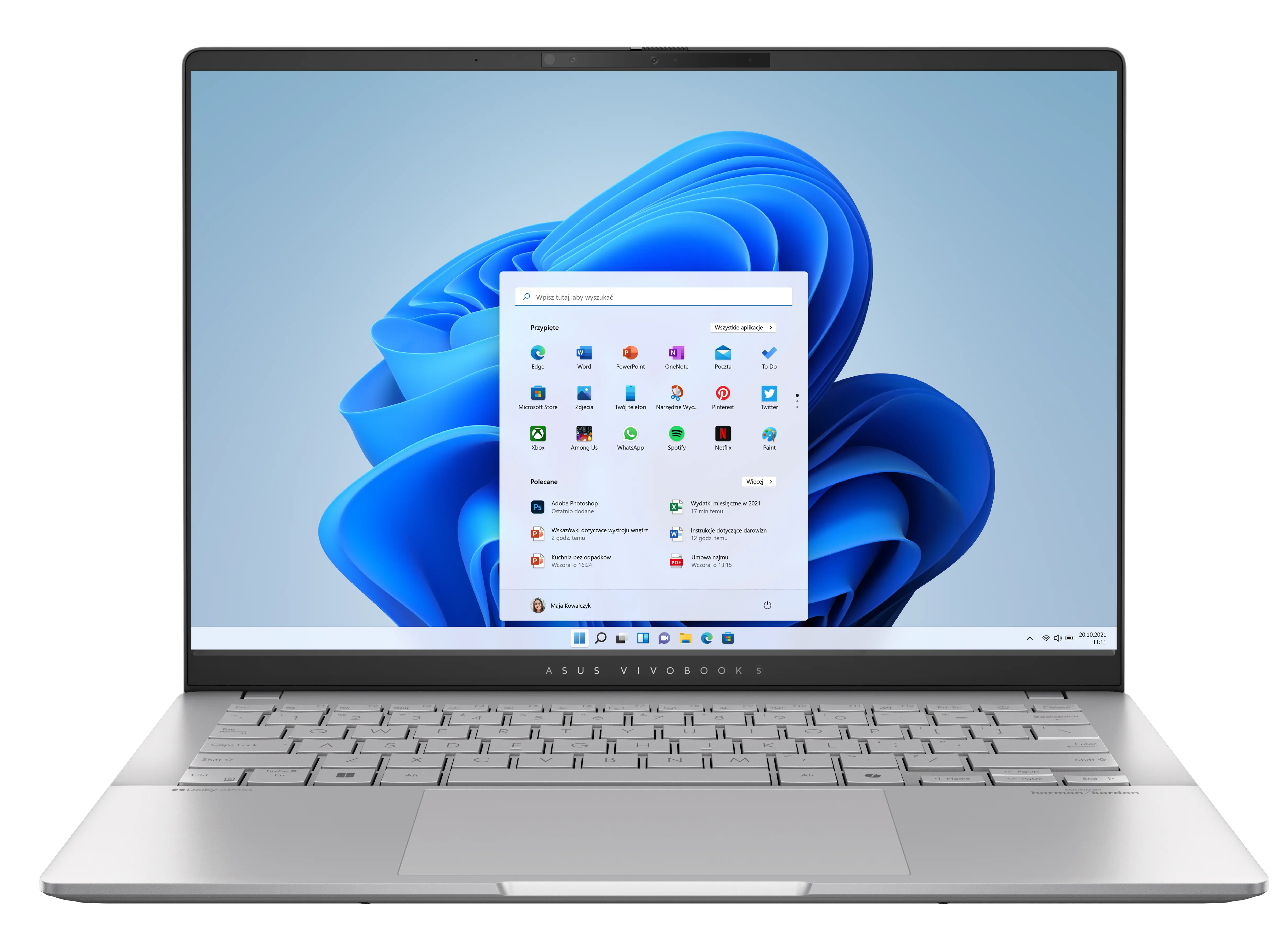 Laptop ASUS Vivobook S 14 SM5406WA-PP059W OLED 14" 120Hz Ryzen AI 9 365 32GB RAM 1TB Dysk SSD Win11 Srebrny